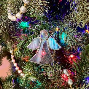 Stained Glass Angel Ornament